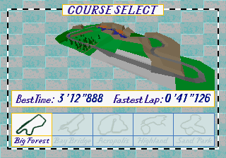 Virtua Racing Deluxe course select