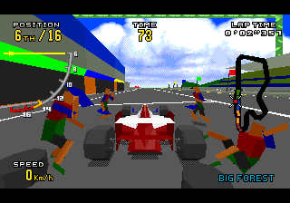 Virtua Racing Deluxe rebuilt, racing at Big Forest