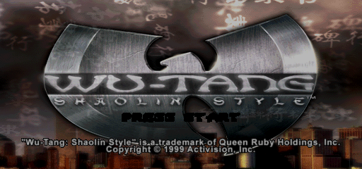Wu-Tang Shaolin Style title screen